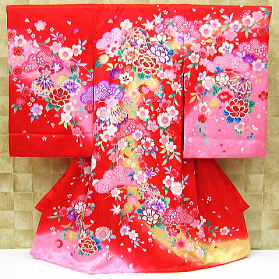 お祝い着・初着・のしめ お宮参り着物 毬・桜・牡丹