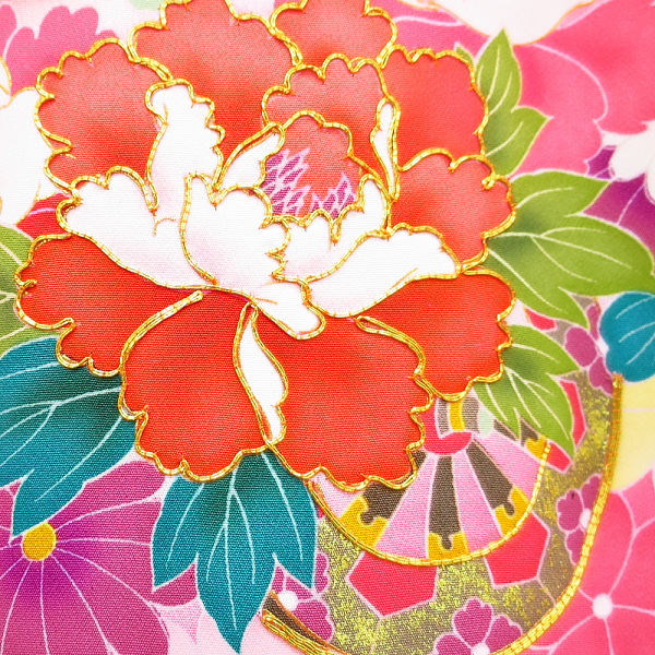 初着・祝着・のしめ 花車・牡丹尽くし・鈴・赤
