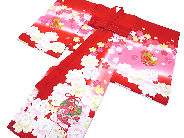 初着・祝着・のしめ 花車・牡丹尽くし・鈴・赤