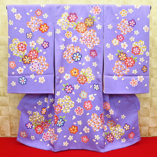 初着・祝着・のしめ 藤色に小桜づくし