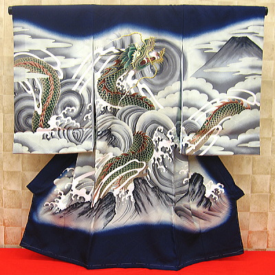 お祝い着・初着・のしめ お宮参り着物 兜・菱紋に宝尽くし